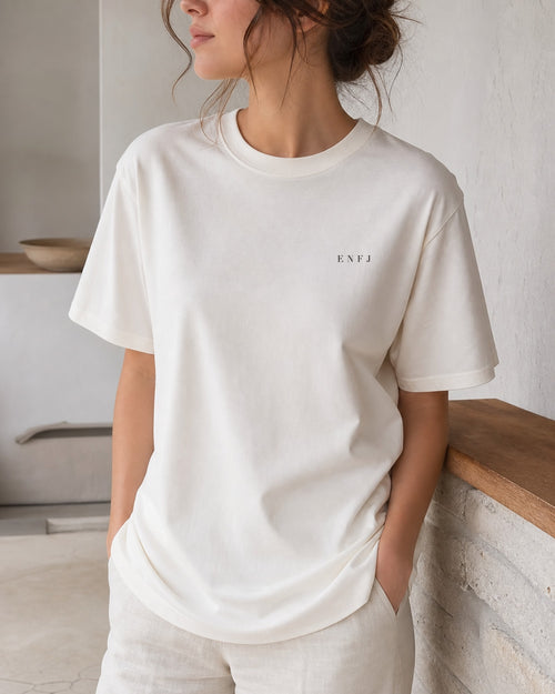 The Typese ENFJ Tee in White, 01 female front