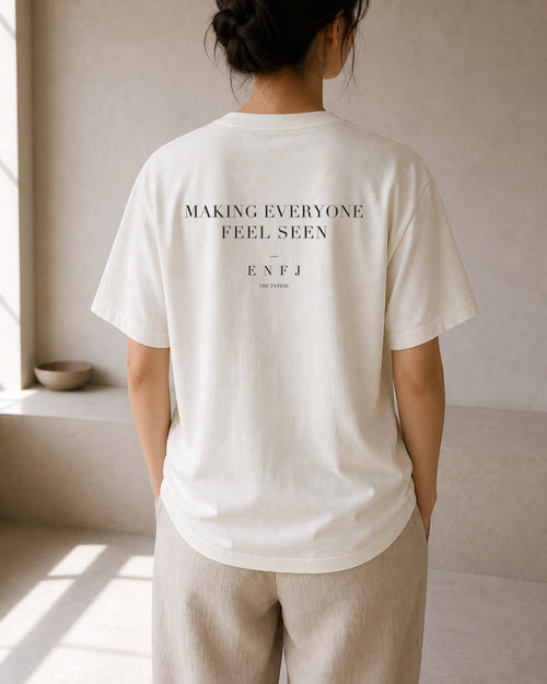 The Typese ENFJ Tee in White, 02 female back