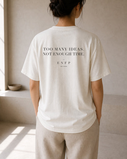 The Typese ENFP Tee in White, 02 female back