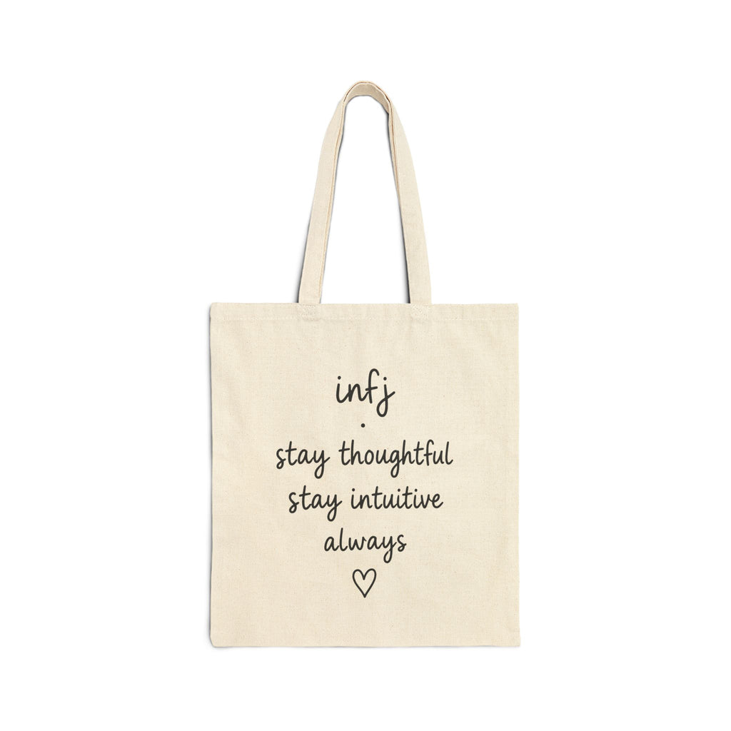 INFJ Cotton Canvas Tote Bag - Natural