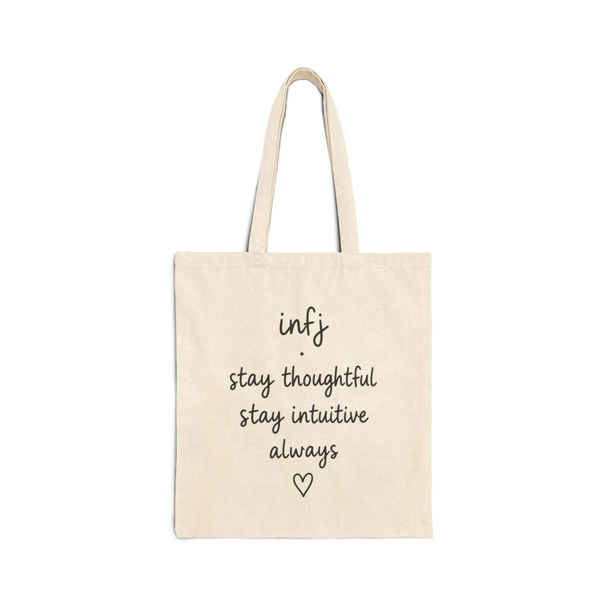 INFJ Cotton Canvas Tote Bag - Natural