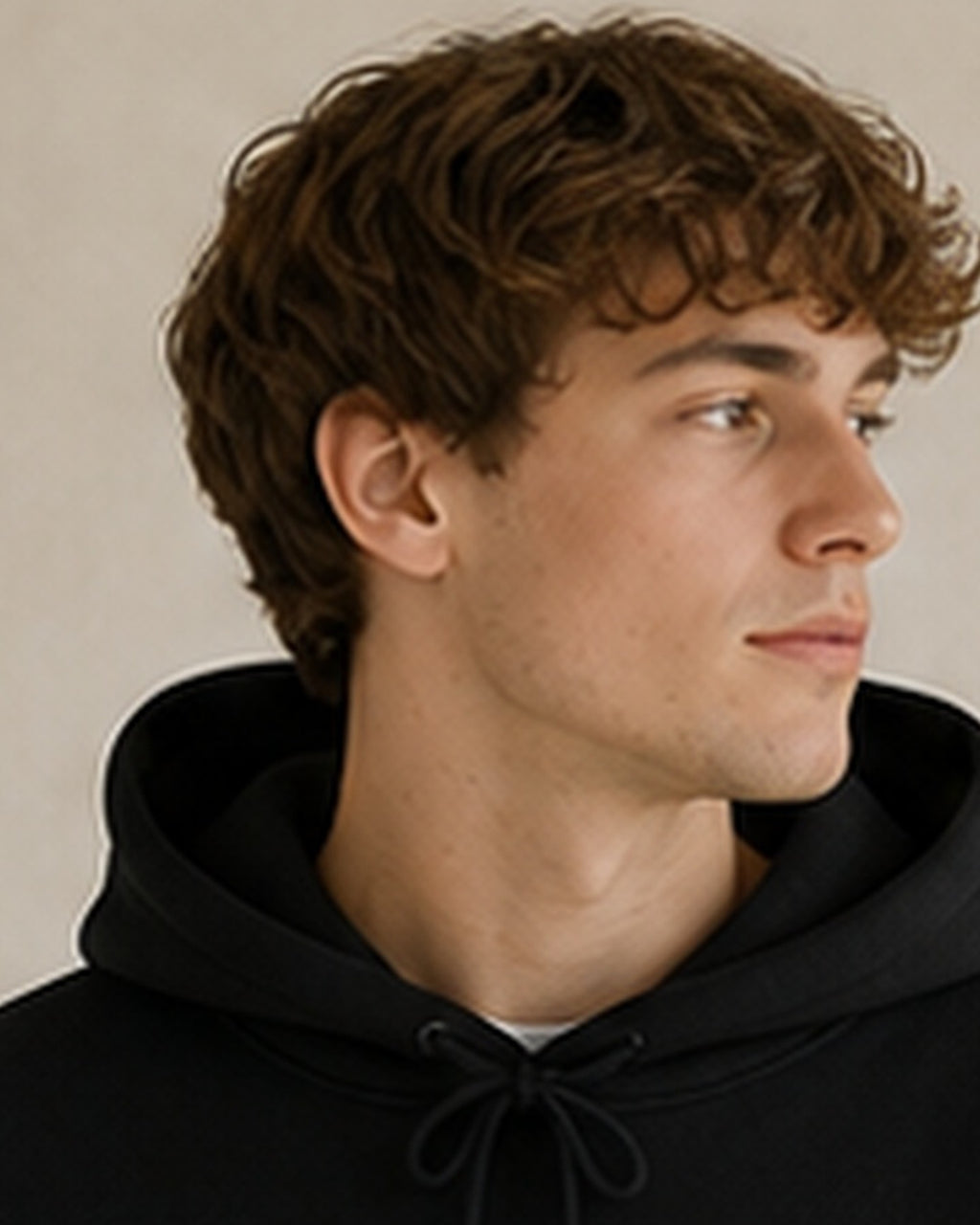The Typese ENFP Gildan hoodie in black, hood detail