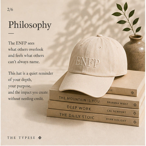 ENFP oyster organic baseball cap philosophy still life