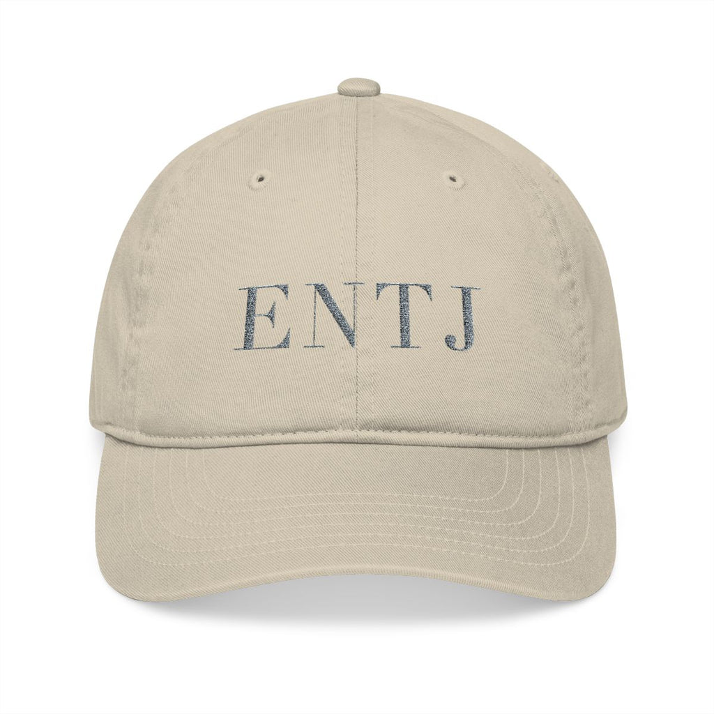 The Typese ENTJ organic cap, oyster beige, front