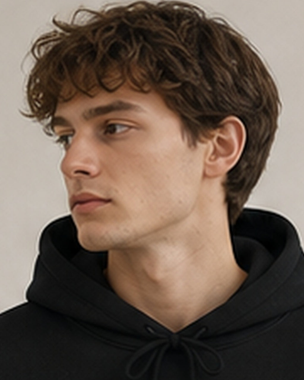 The Typese ENTP Gildan hoodie in black, hood detail