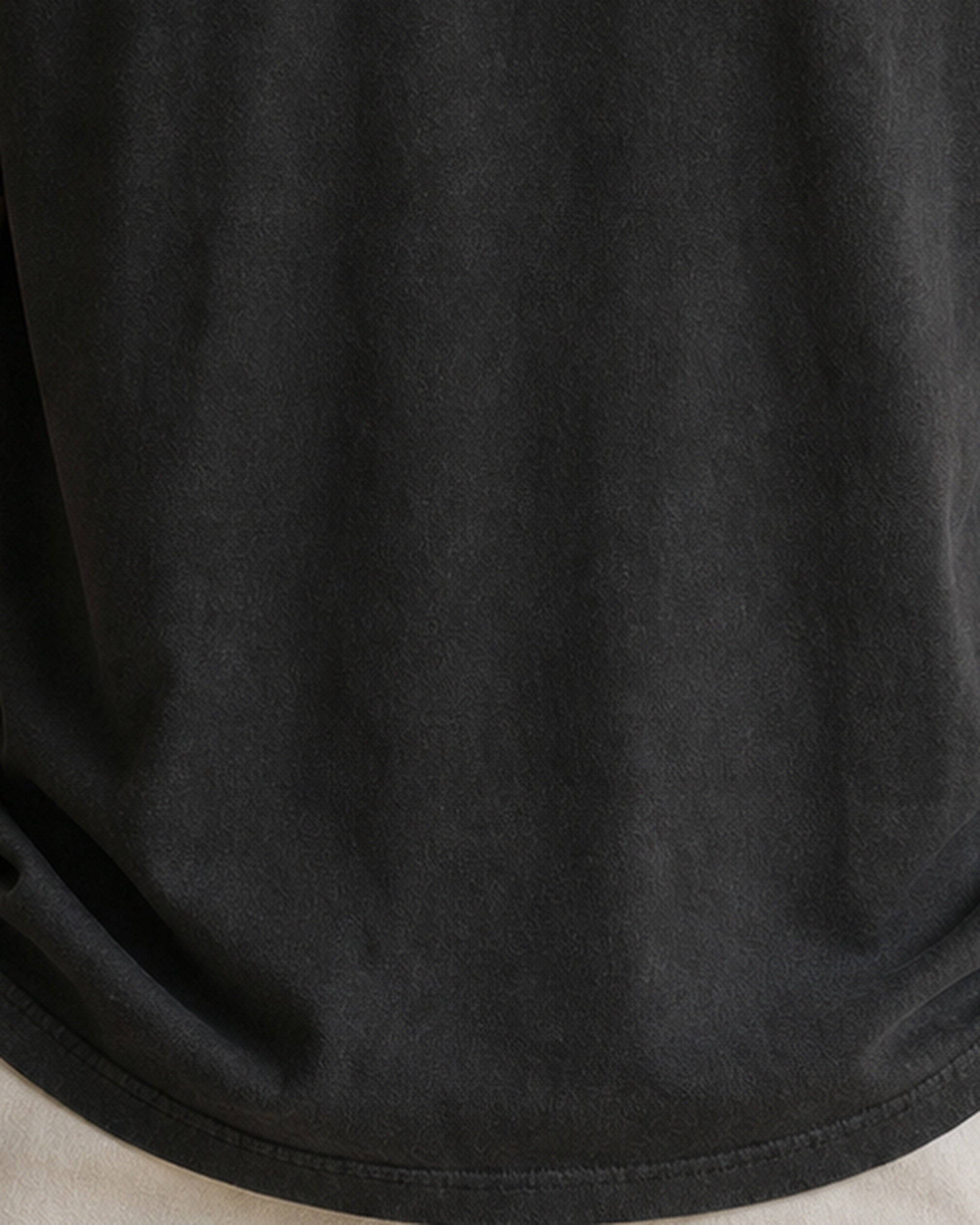 The Typese ESFJ Comfort Colors Tee in black, male fabric detail