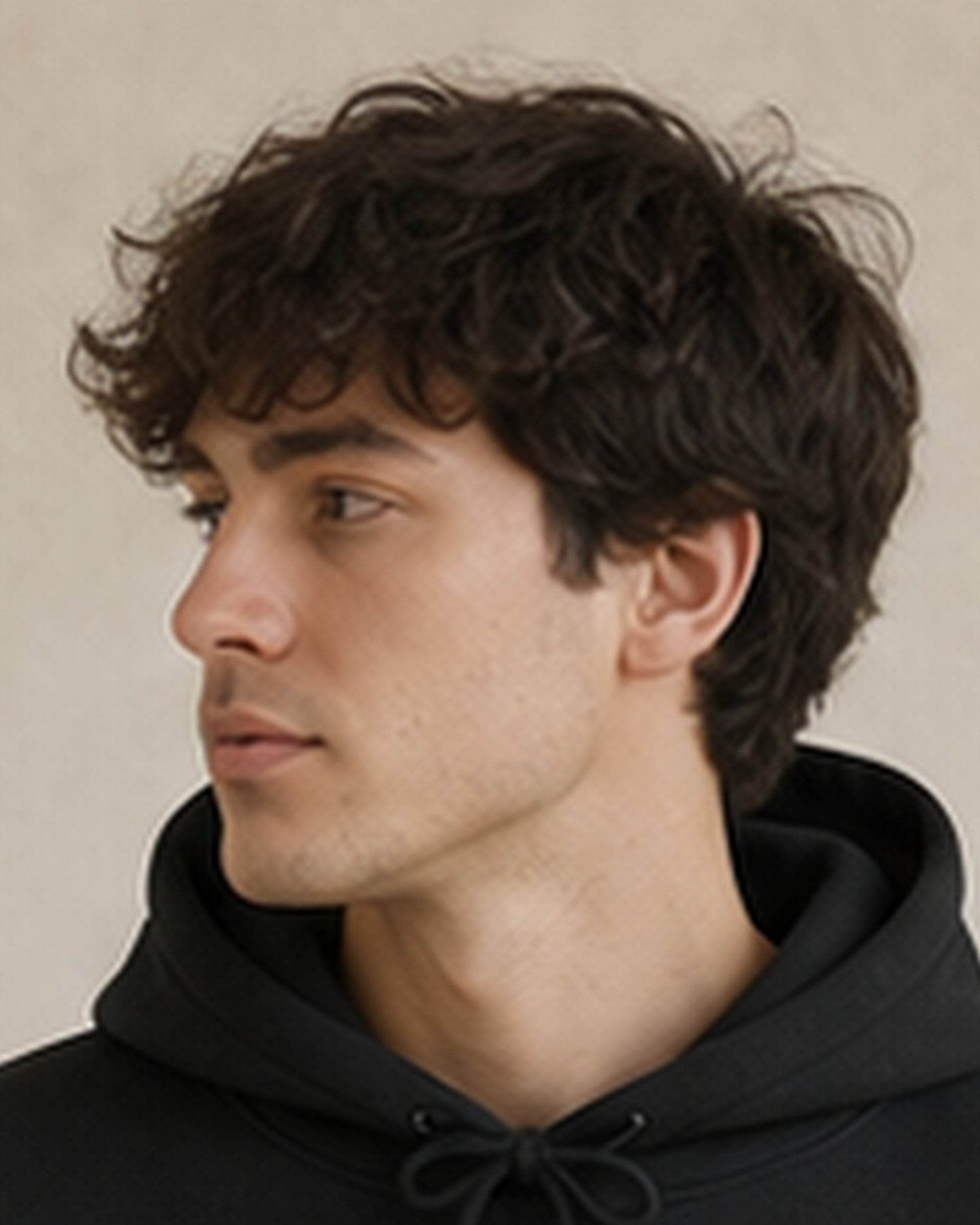 The Typese ESFJ Gildan hoodie in black, hood detail