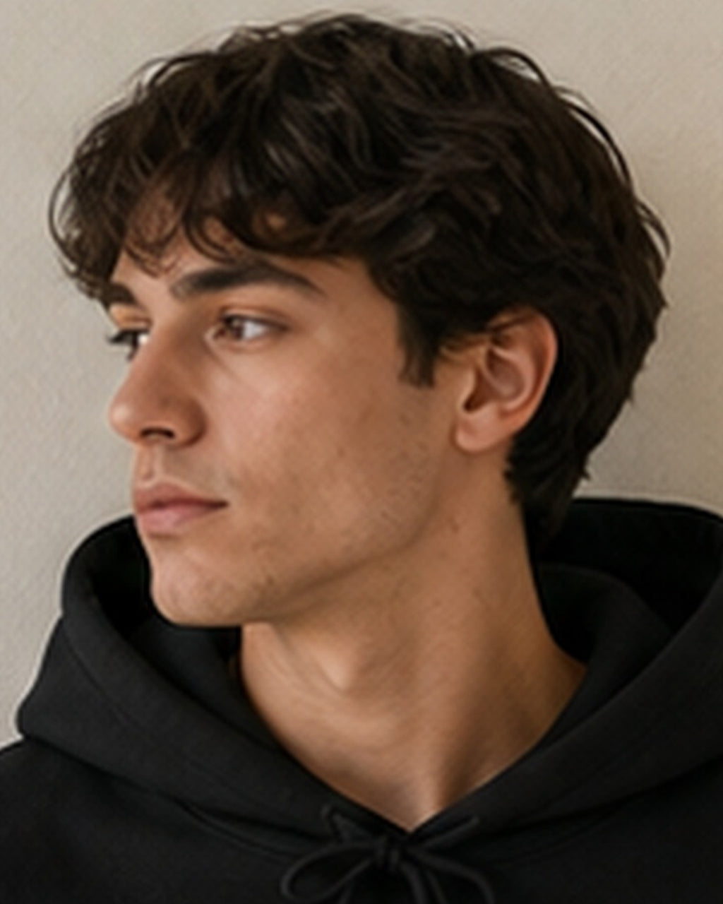 The Typese ESTJ Gildan hoodie in black, hood detail