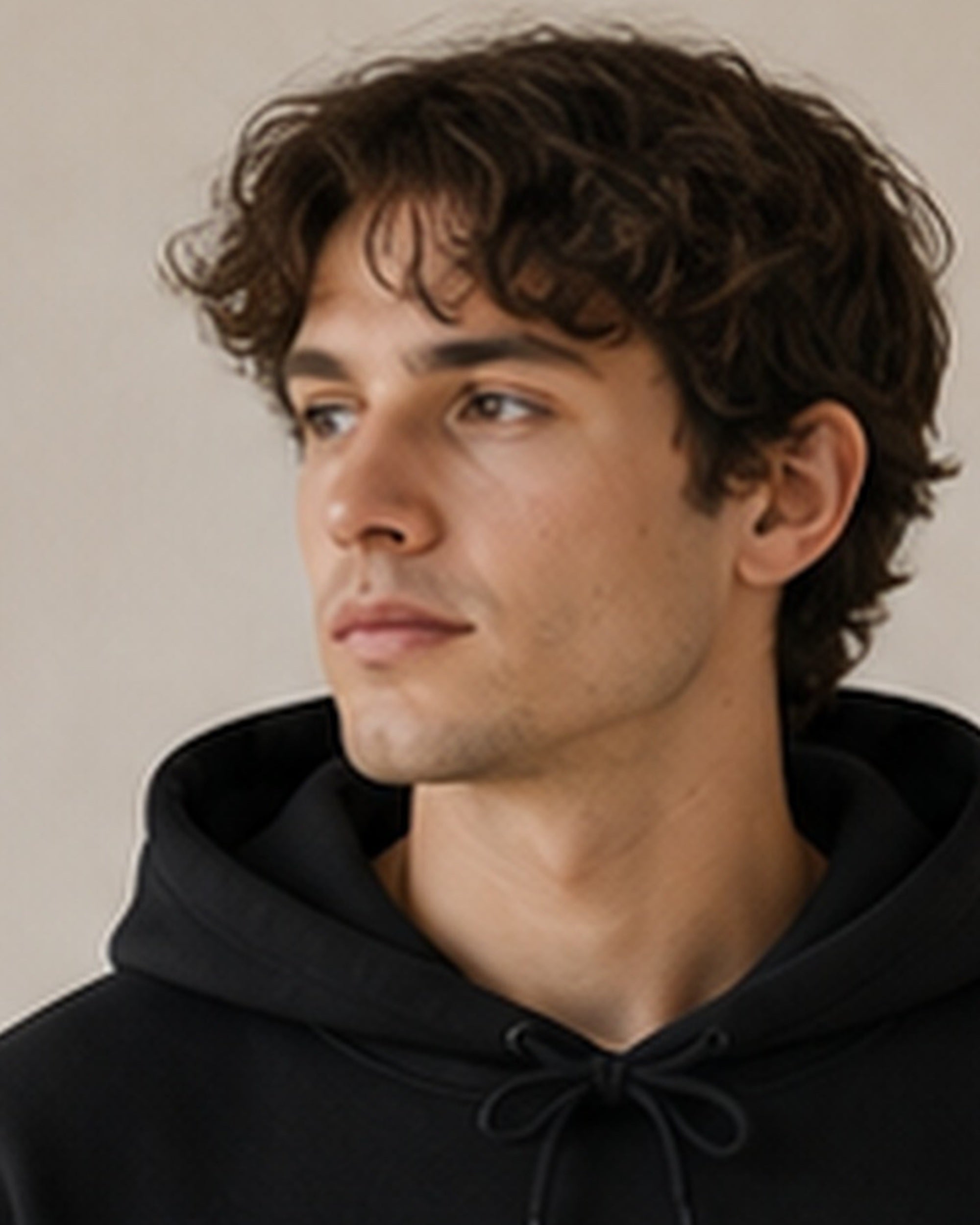 The Typese ESTP Gildan hoodie in black, hood detail