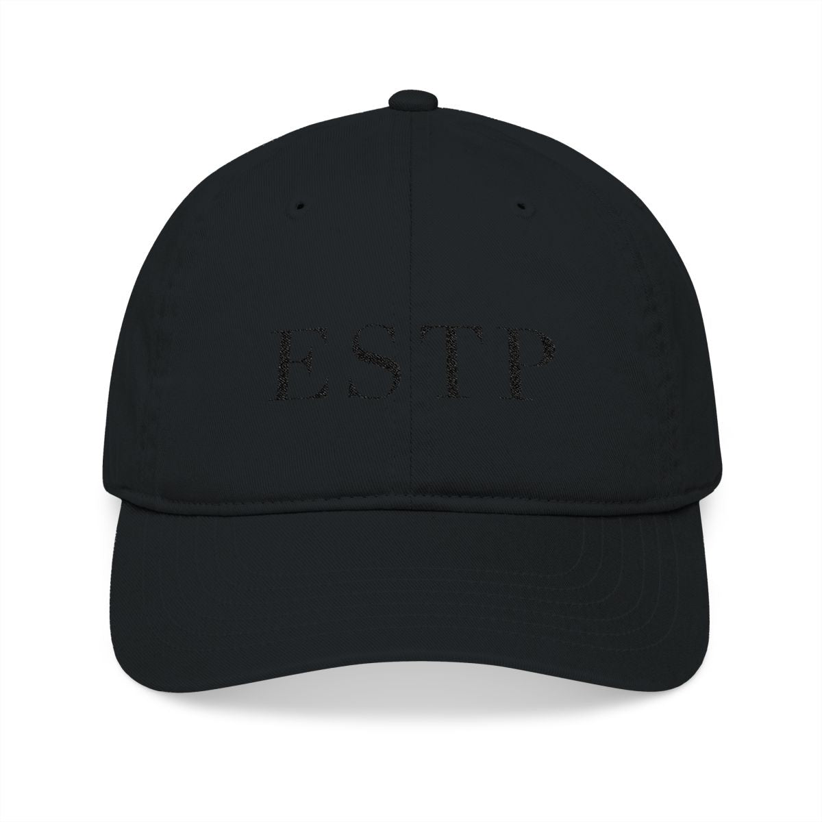 The Typese ESTP organic cap, black black, front