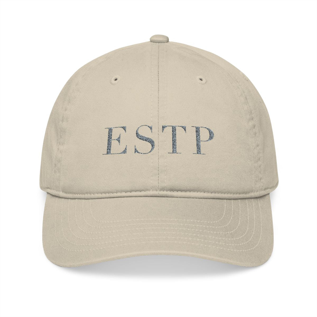 The Typese ESTP organic cap, oyster beige, front