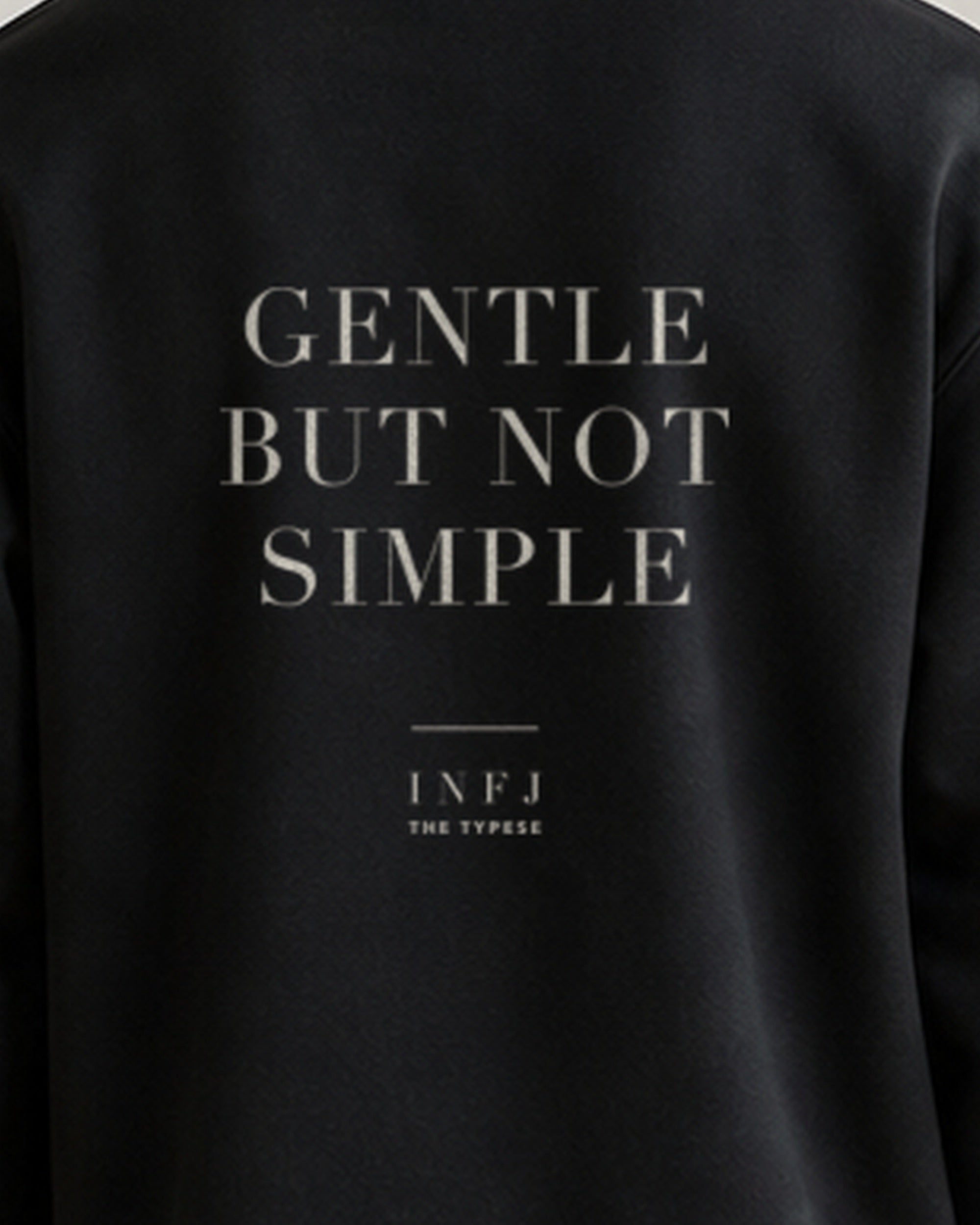 The Typese Sweatshirt placeholder black INFJ gildan sweatshirt black male back print close v8