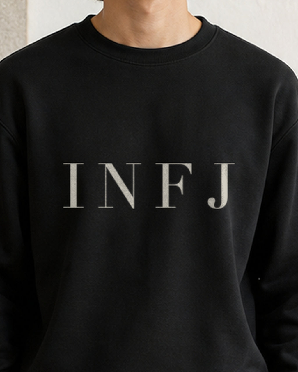The Typese Sweatshirt placeholder black INFJ gildan sweatshirt black male front detail v8