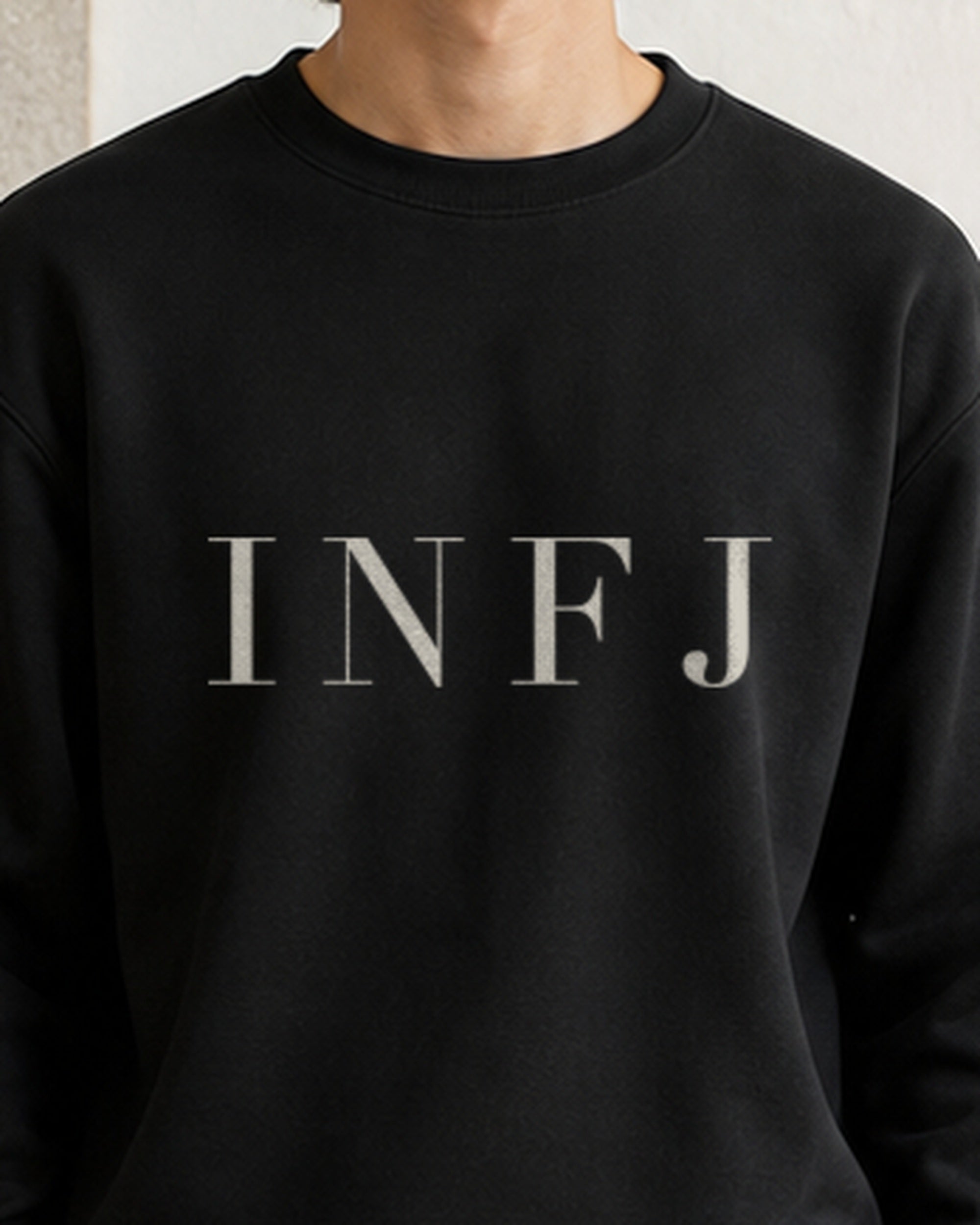 The Typese Sweatshirt placeholder black INFJ gildan sweatshirt black male front detail v8