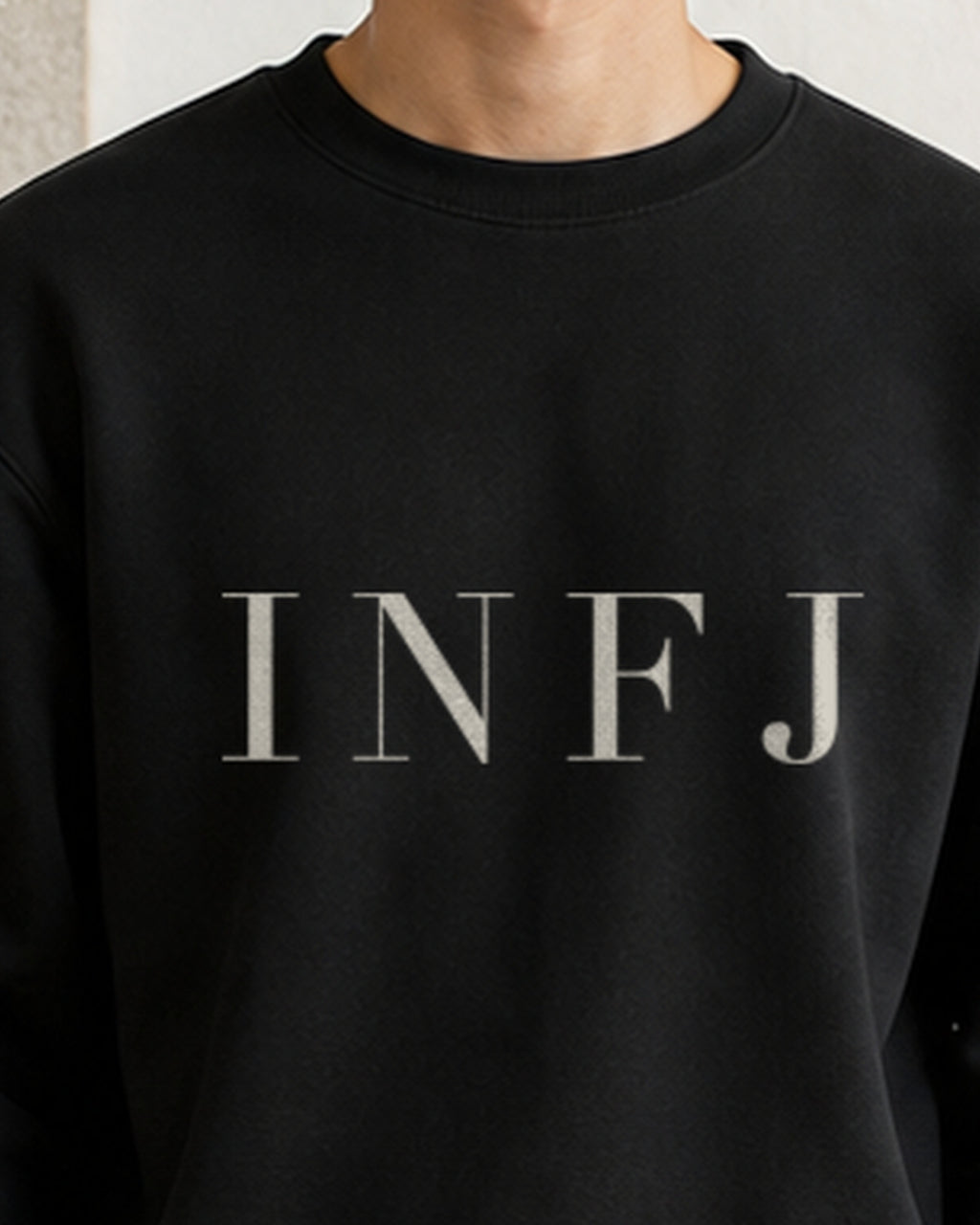 The Typese Sweatshirt placeholder black INFJ gildan sweatshirt black male front neckline fabric v8