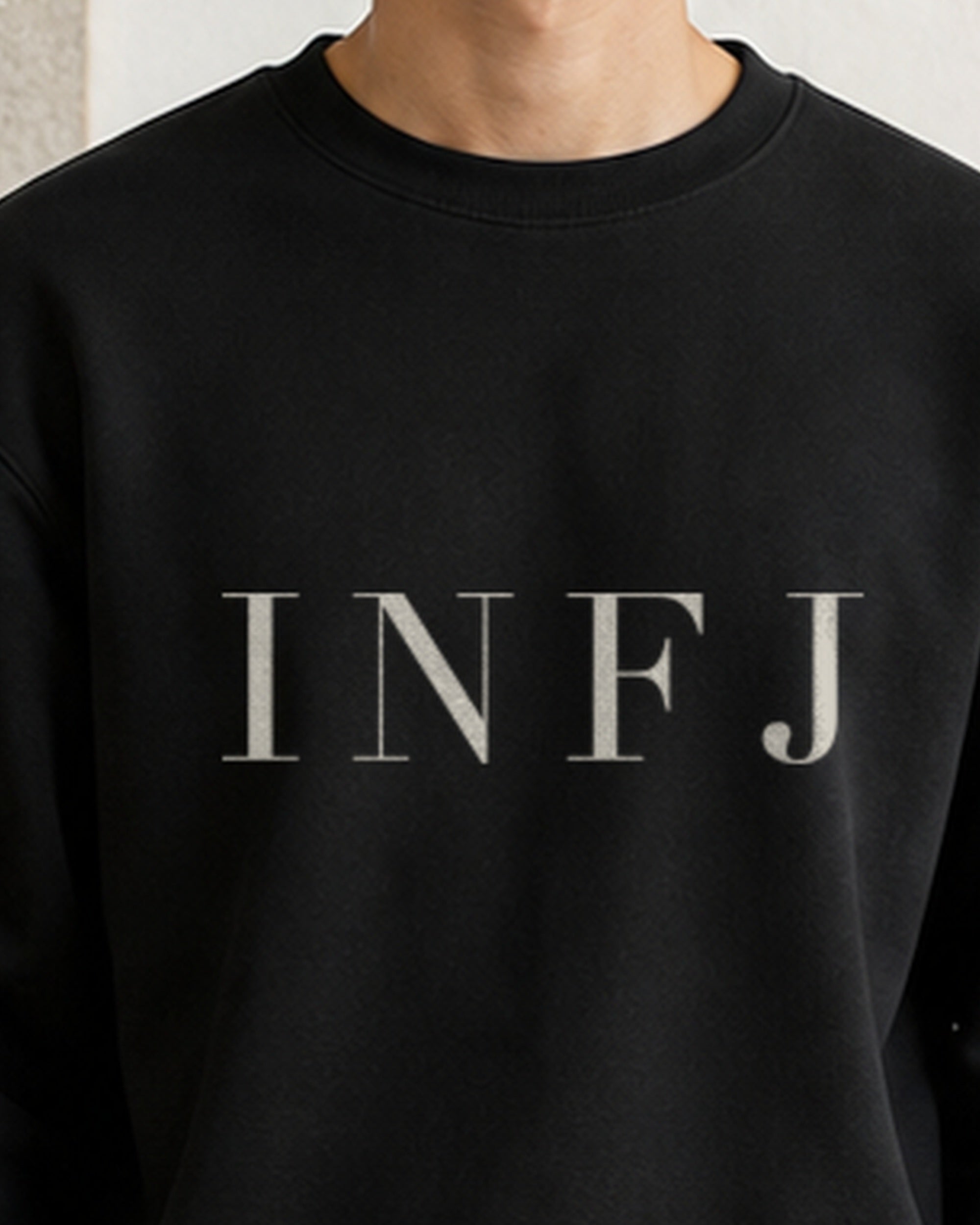 The Typese Sweatshirt placeholder black INFJ gildan sweatshirt black male front neckline fabric v8