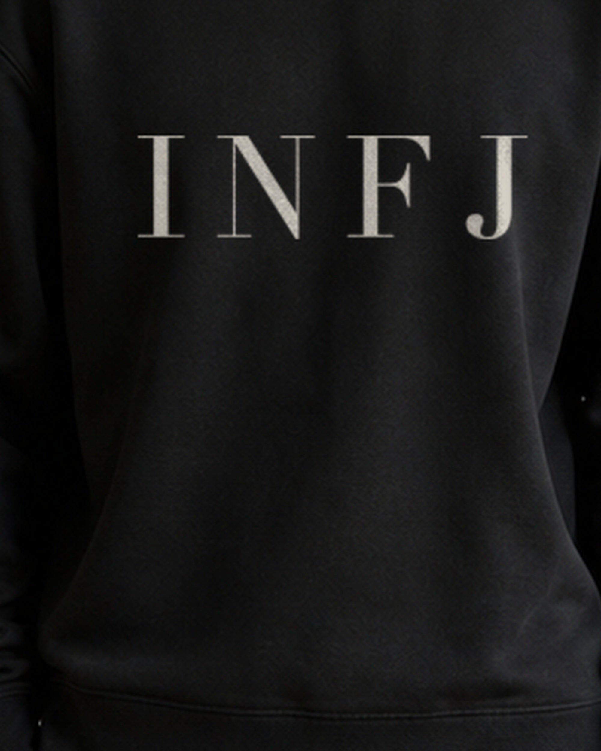 The Typese Sweatshirt placeholder black INFJ gildan sweatshirt black male front print close v8