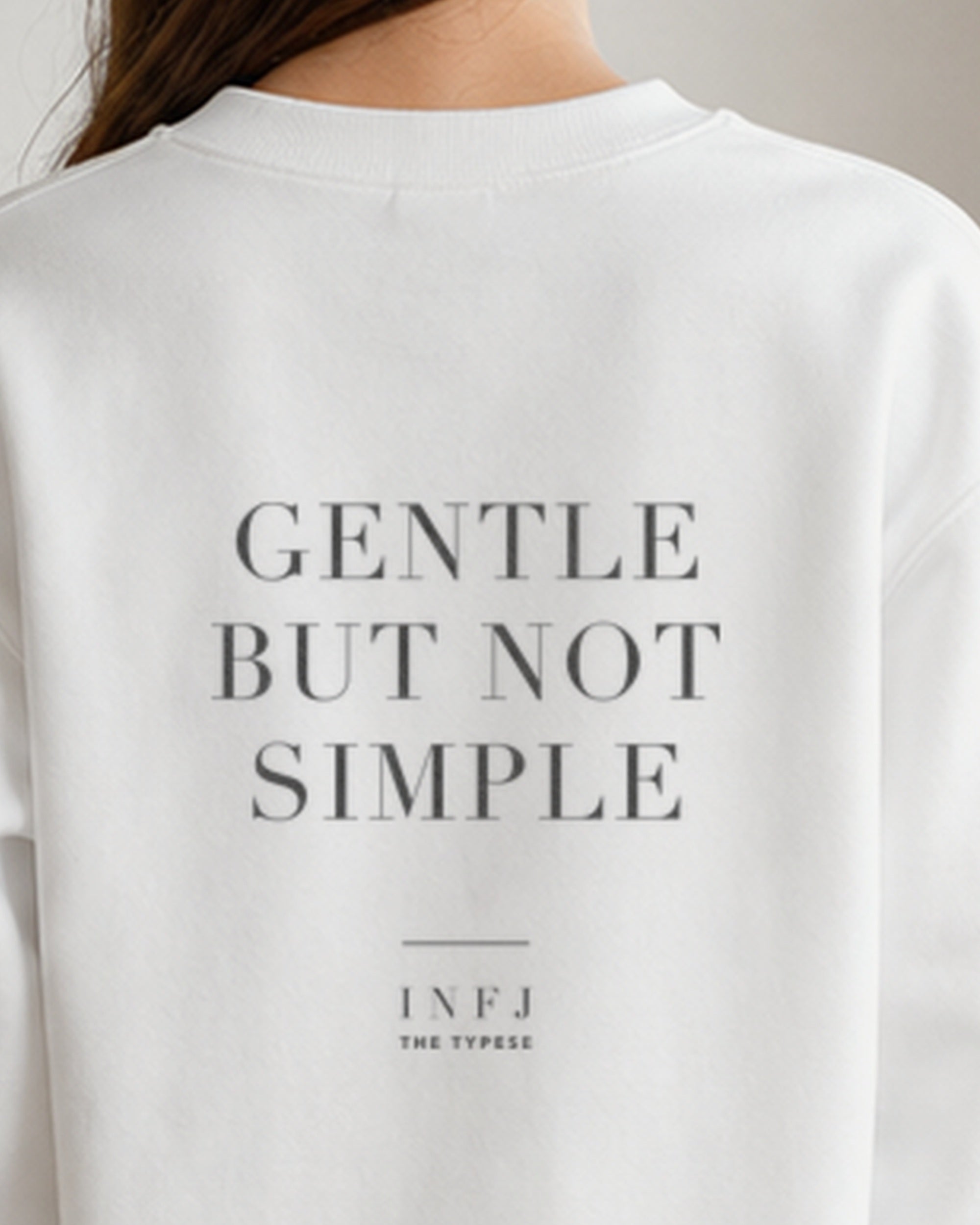 The Typese Sweatshirt placeholder white INFJ gildan sweatshirt white female back neckline print v8
