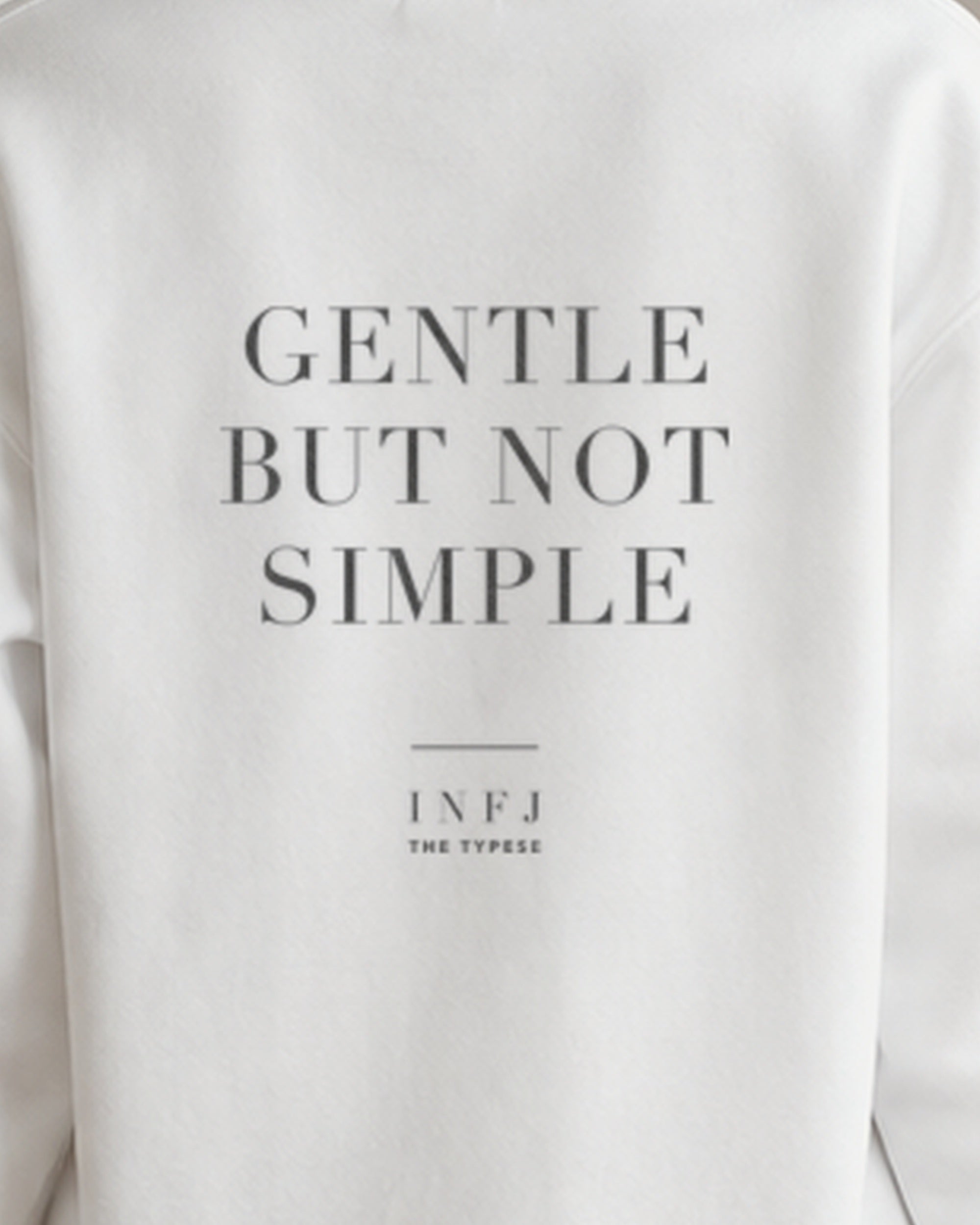 The Typese Sweatshirt placeholder white INFJ gildan sweatshirt white female back print close v8