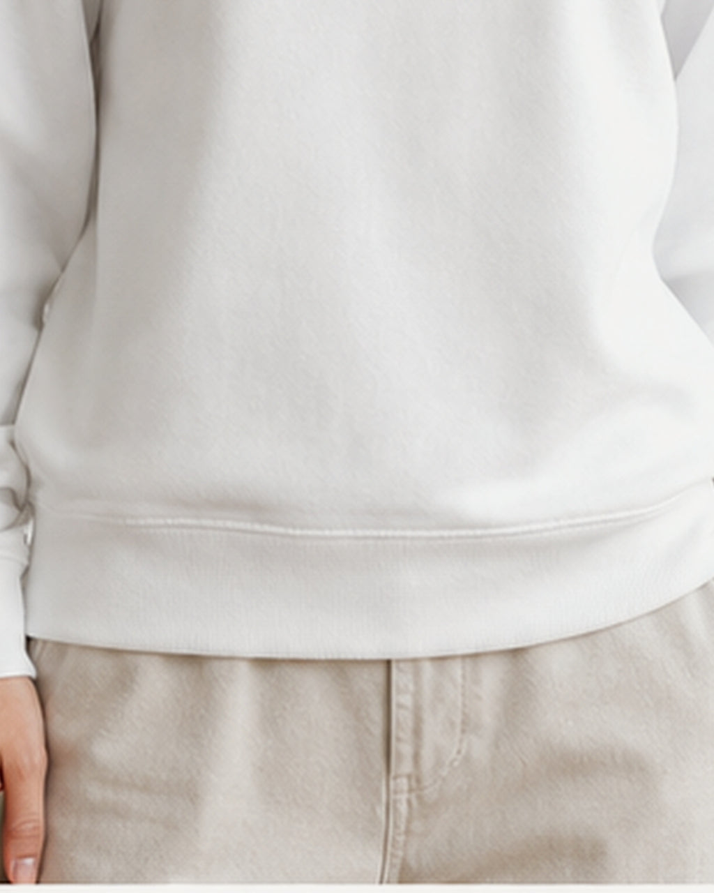The Typese Sweatshirt placeholder white INFJ gildan sweatshirt white female front hem fleece texture v8