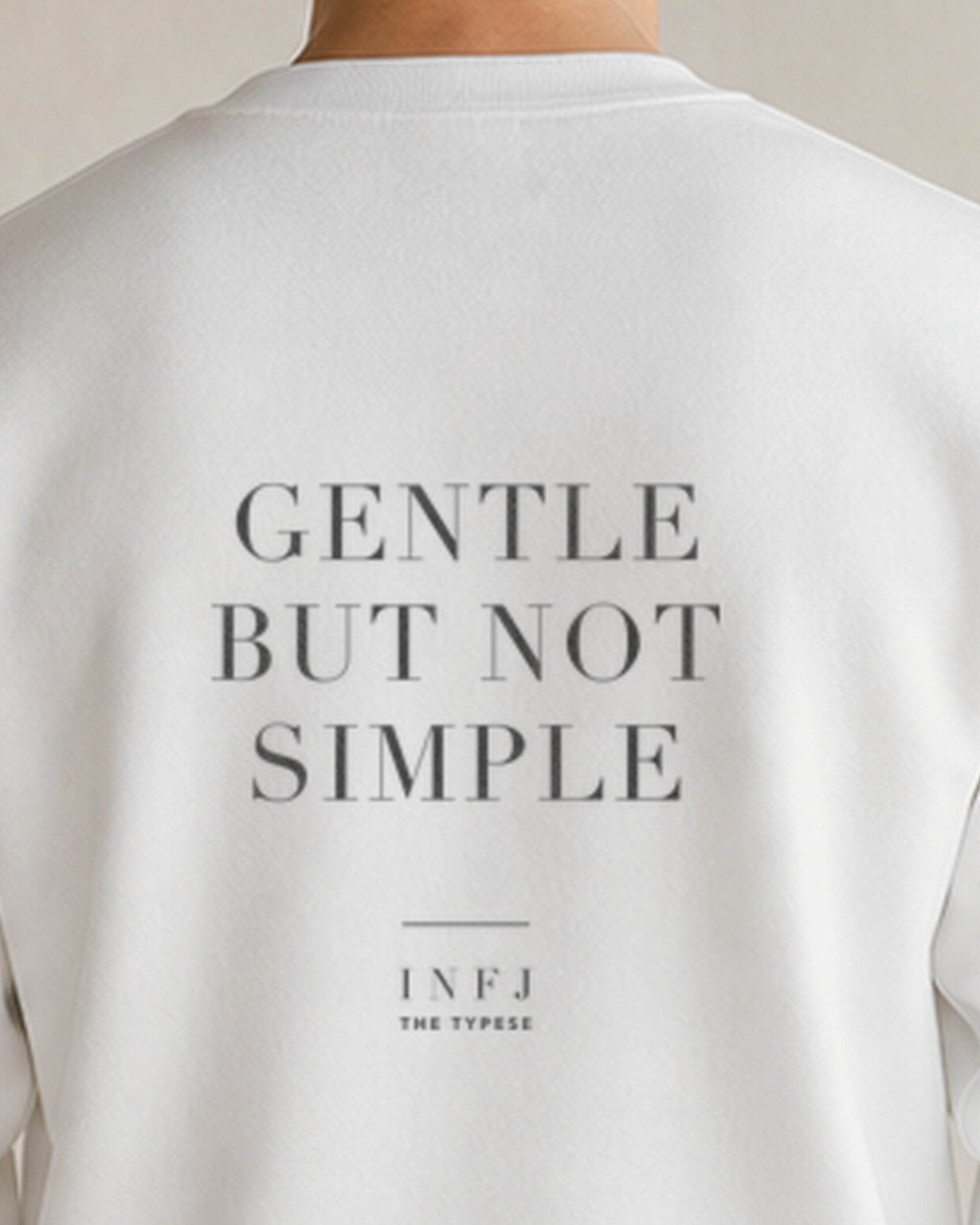 The Typese Sweatshirt placeholder white INFJ gildan sweatshirt white male back neckline print v8