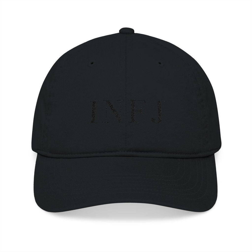 The Typese INFJ organic cap, black black, front