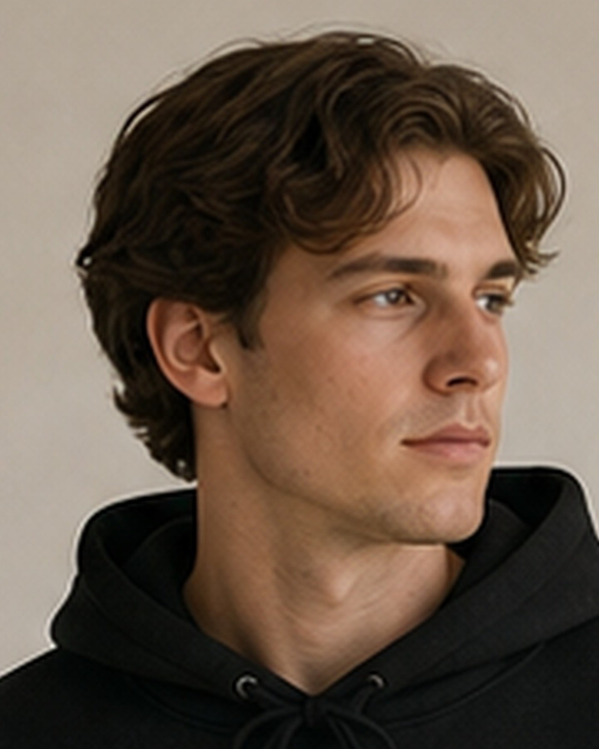 The Typese INFP Gildan hoodie in black, hood detail