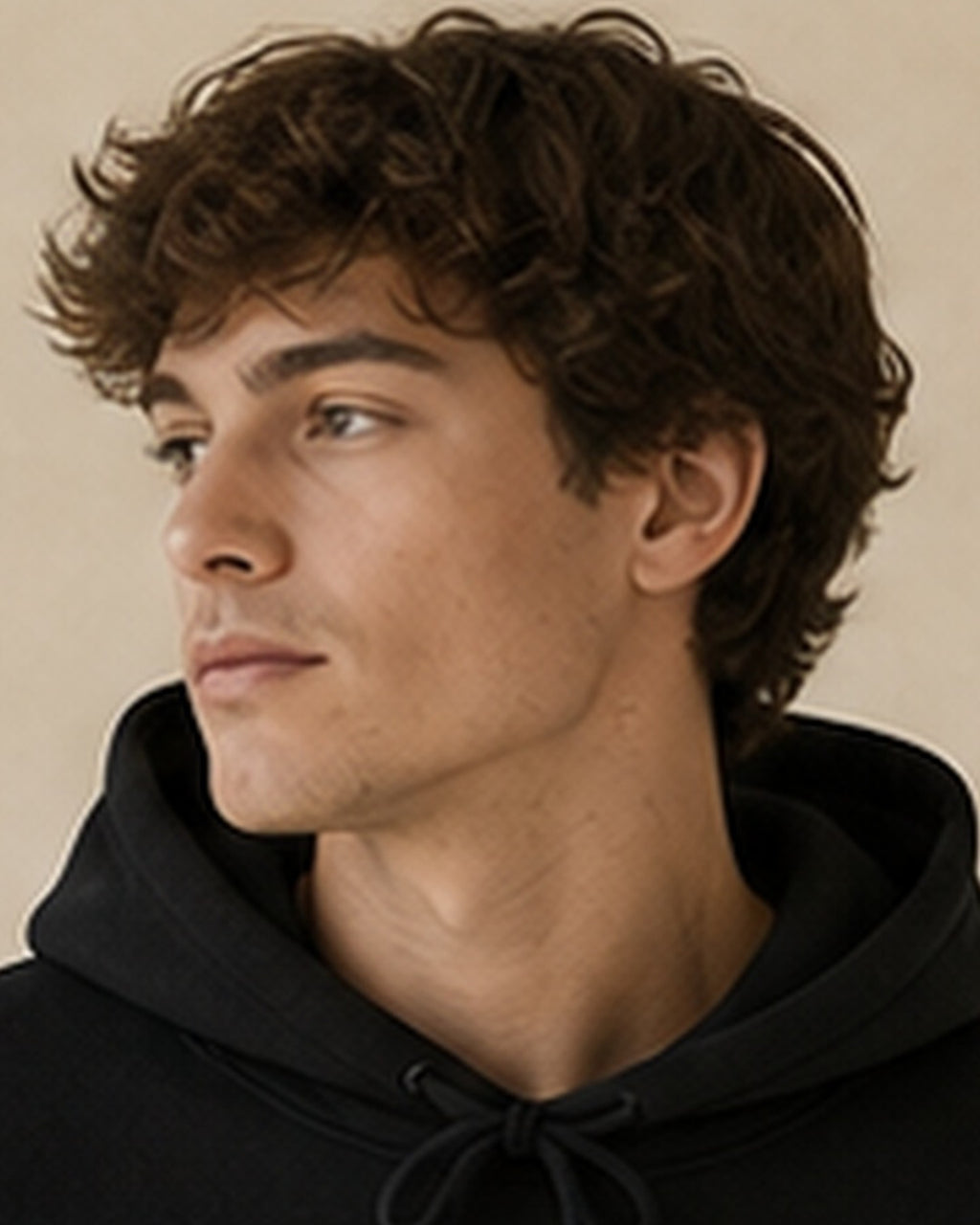 The Typese INTJ Gildan hoodie in black, hood detail