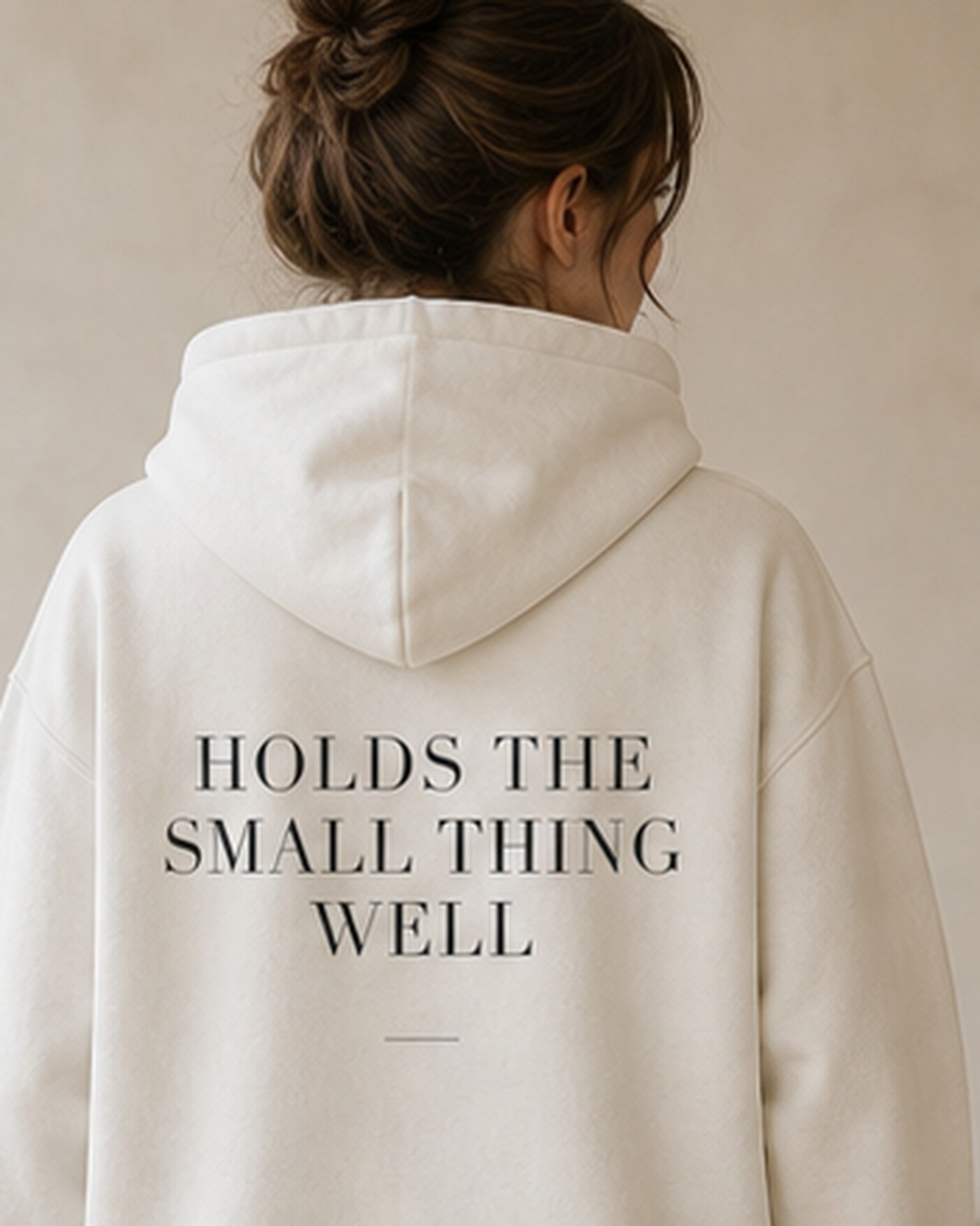 The Typese ISFJ Gildan hoodie in white, female back detail