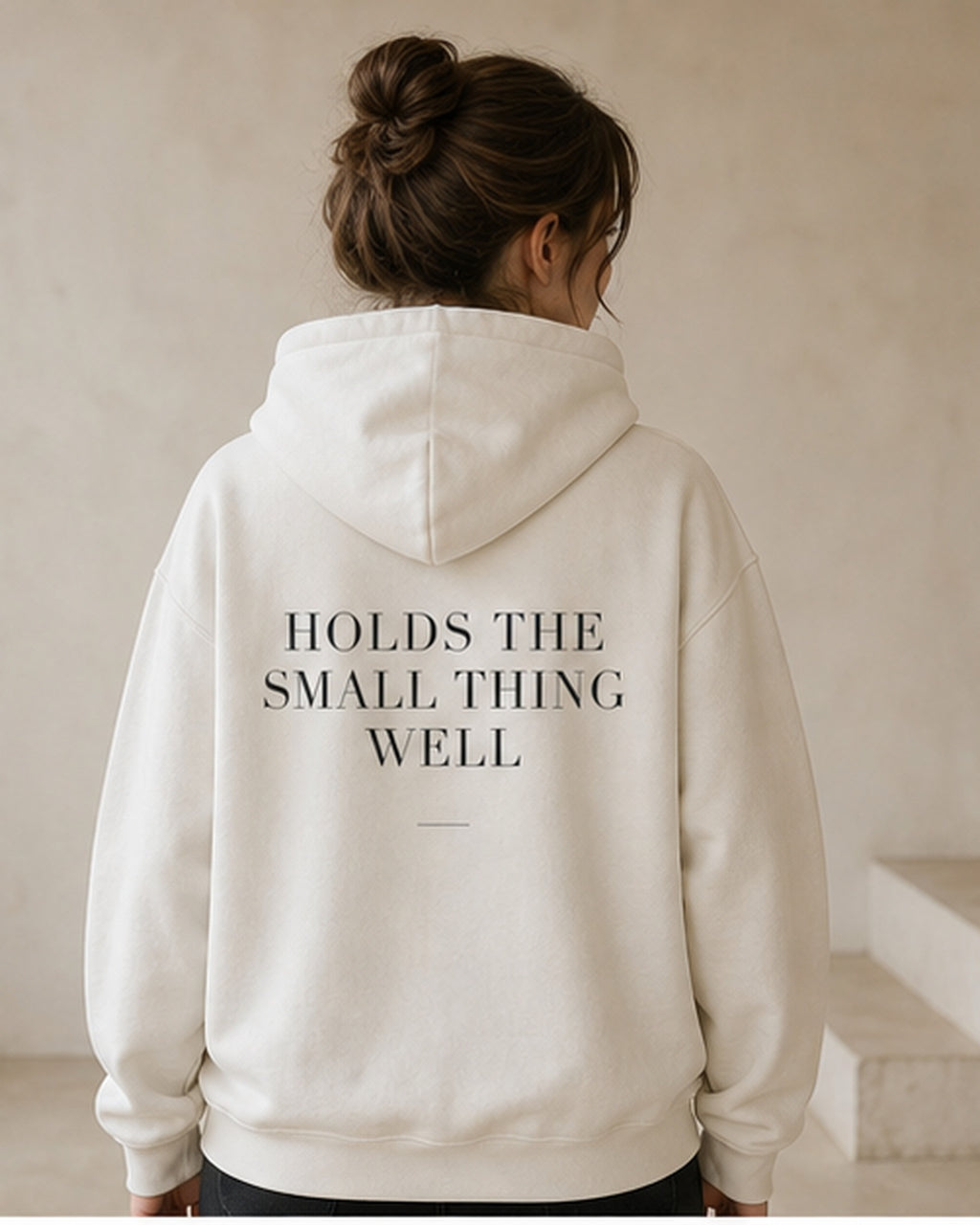 The Typese ISFJ Gildan hoodie in white, female back