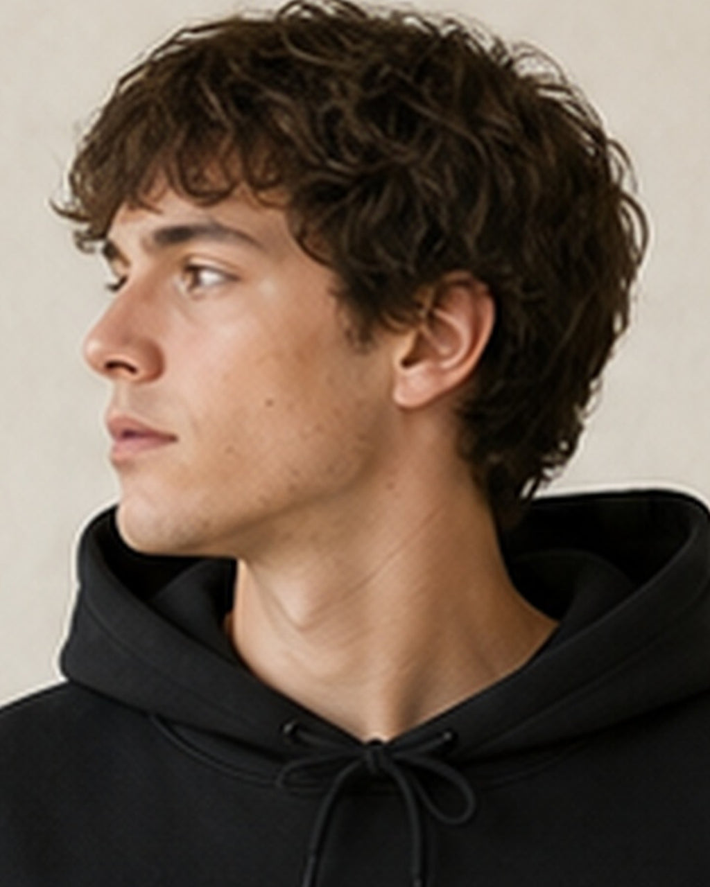 The Typese ISFP Gildan hoodie in black, hood detail