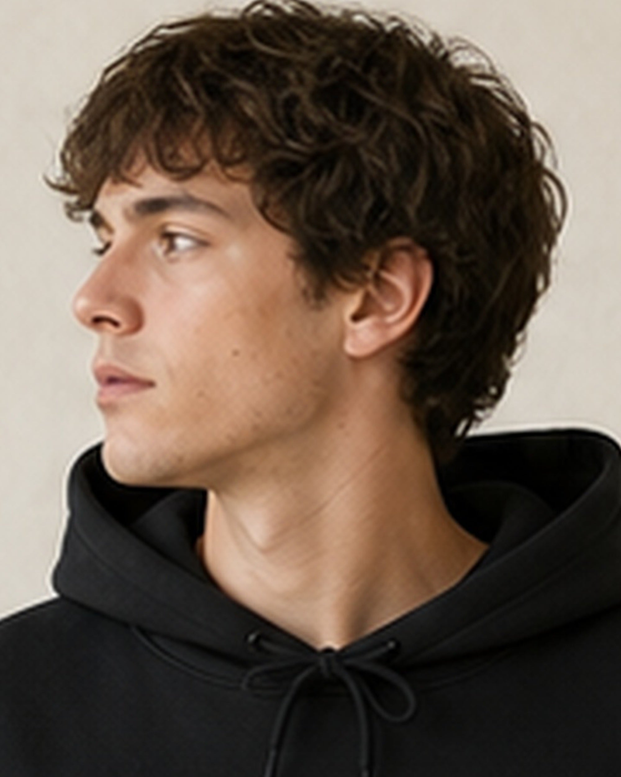 The Typese ISFP Gildan hoodie in black, hood detail