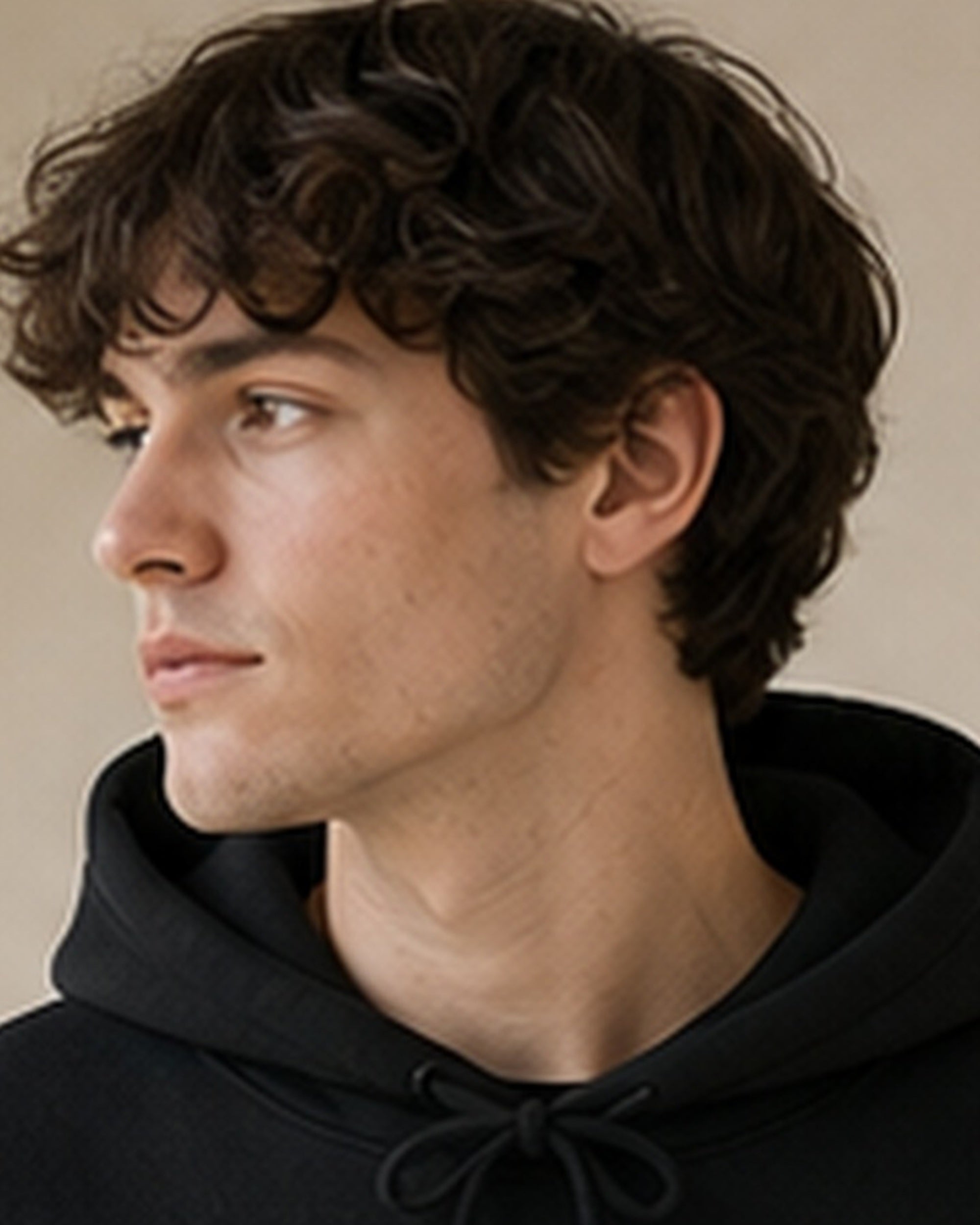The Typese ISTJ Gildan hoodie in black, hood detail