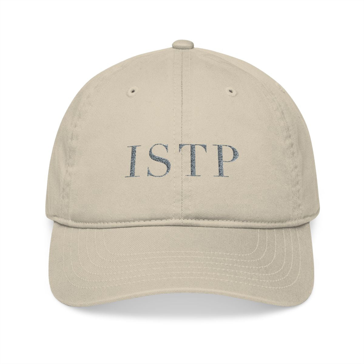 The Typese ISTP organic cap, oyster beige, front
